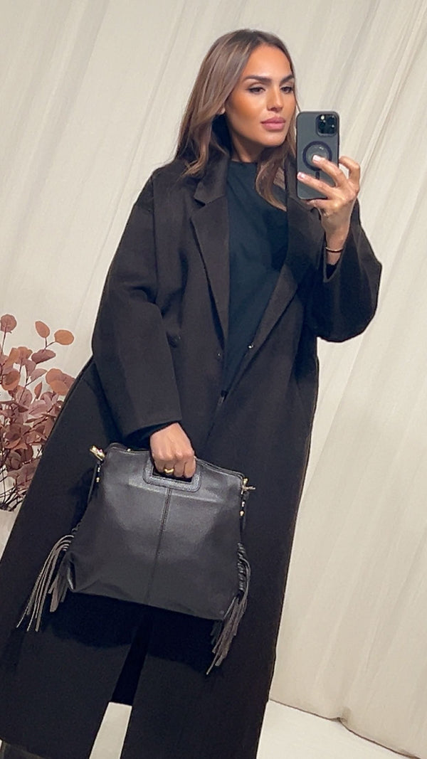 Sac en cuir à franges